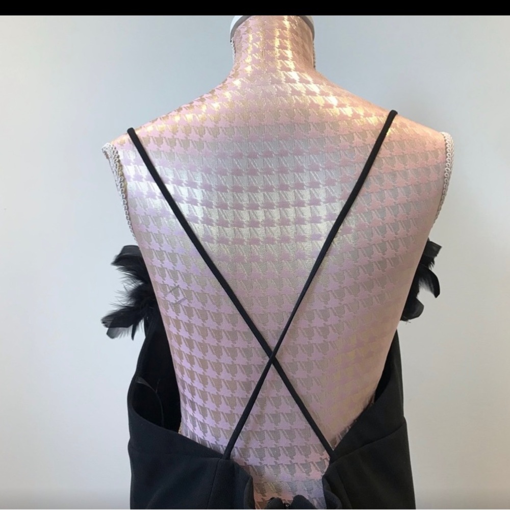 Holy Renfrew feather black dress NWT